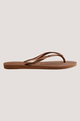 Slim Metallic Dark Brown/Metal Acoused